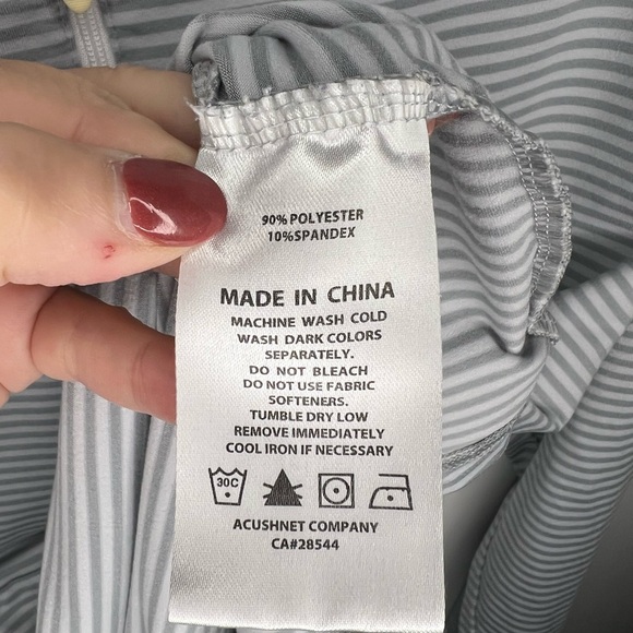 FootJoy Women’s Striped 1/2 Zip Pullover Sz XL - Picture 3 of 6